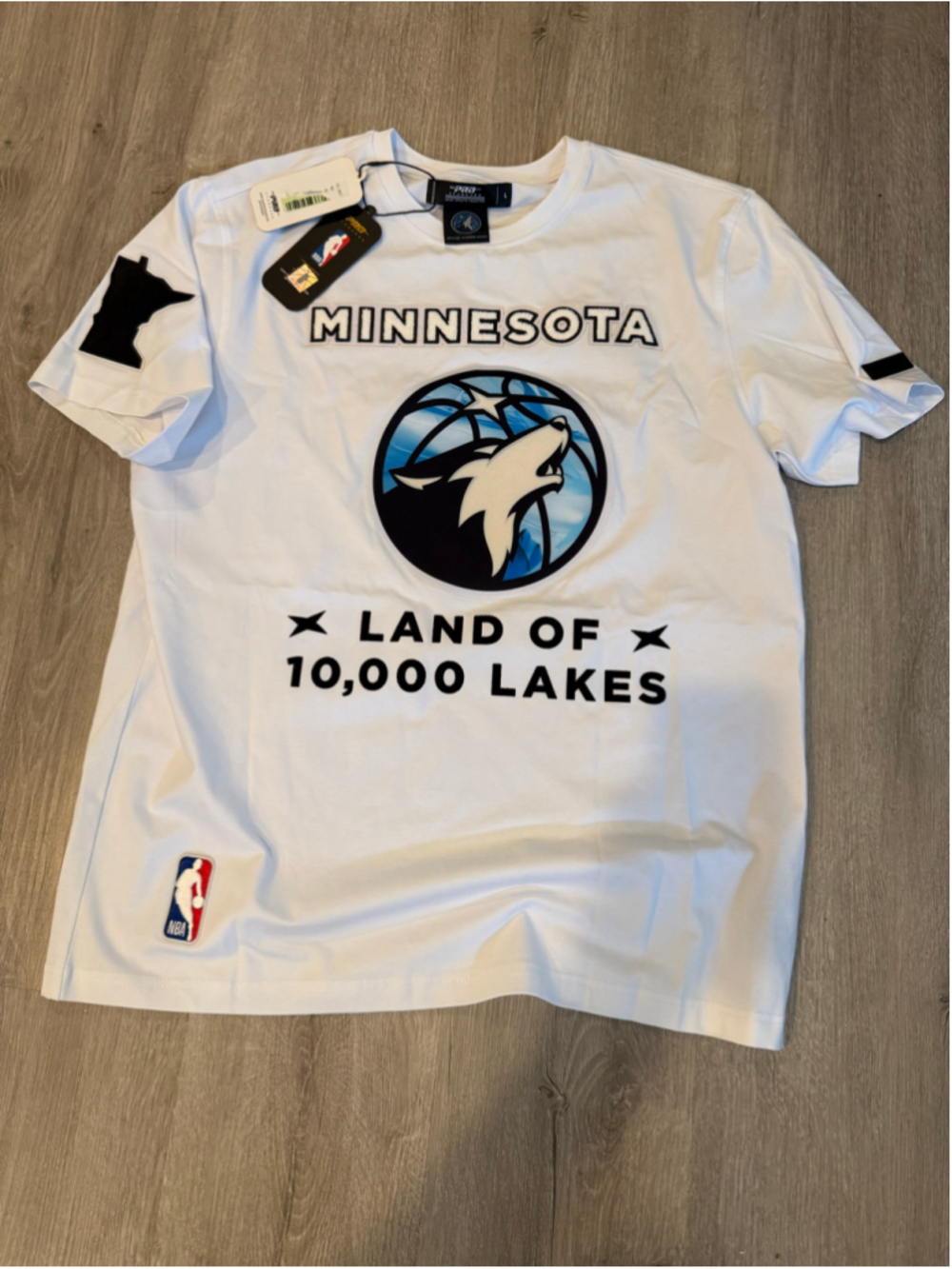 Men's Pro Standard Minnesota Timberwolves T-Shirt, White/Blue, Size L
